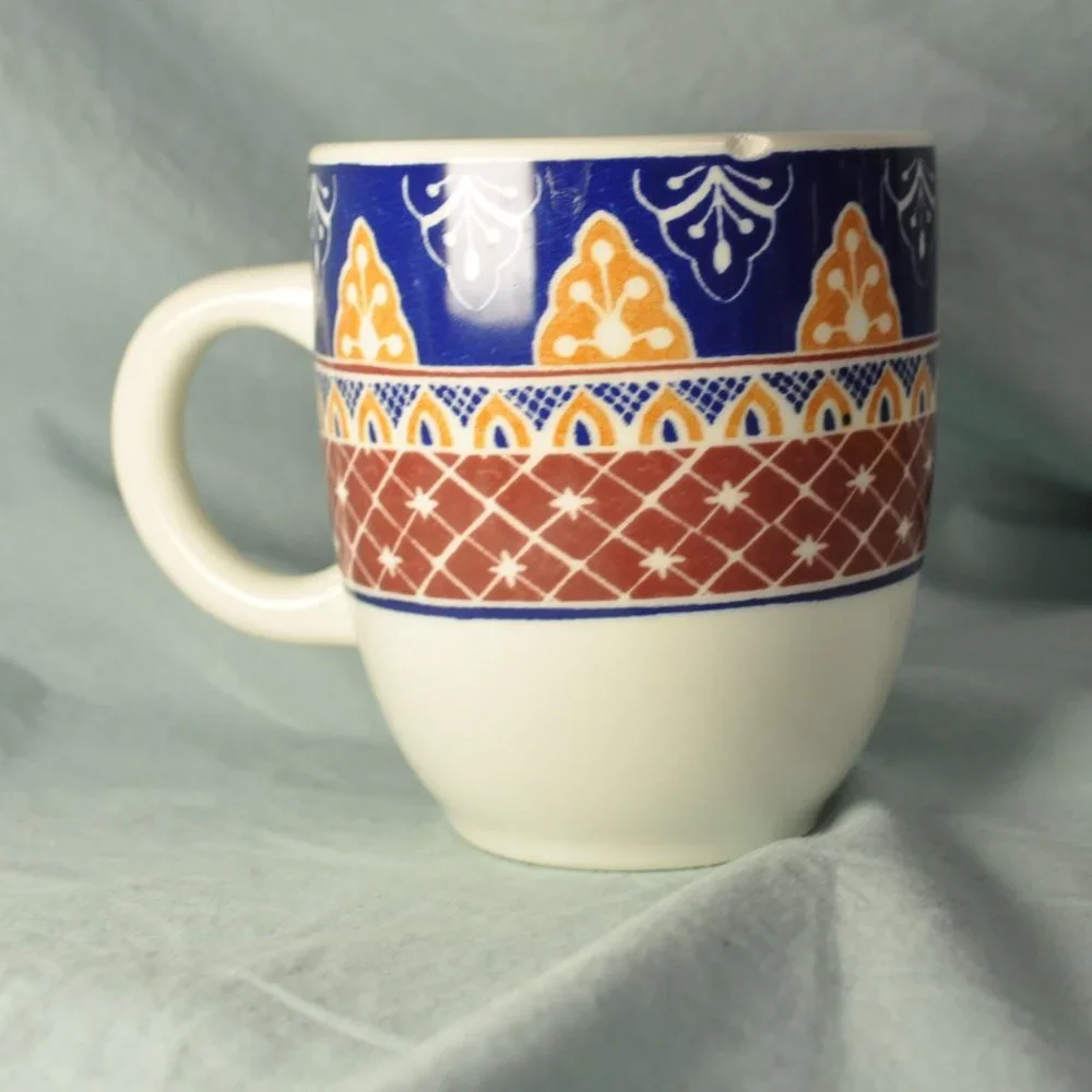 *BOGO mugs* 14 oz mug pier 1 floral vizcaya (w1540)